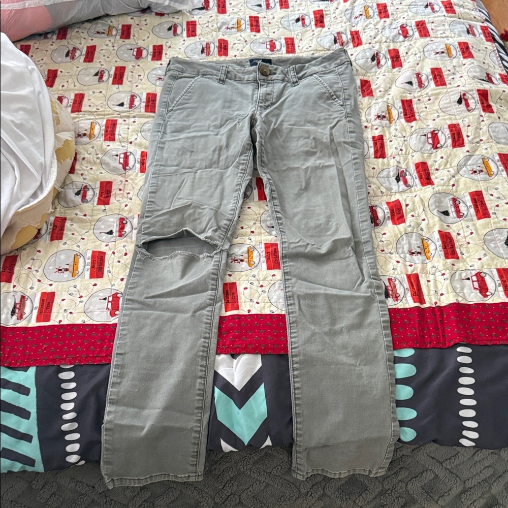 American Eagle Outfitters Gray Straight Leg Pants